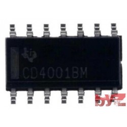 CD4001BCM - Gate NOR SOIC 14 CD4001 HEF4001BT HEF4001 HCF4001 SMD