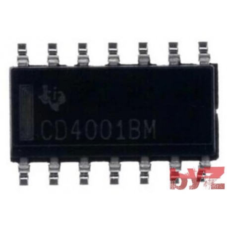 CD4001BCM - Gate NOR SOIC 14 CD4001 HEF4001BT HEF4001 HCF4001 SMD