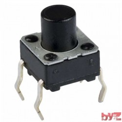 6X6X4,3-BT - 6x6 4.3mm Tach Buton (4 Bacak)