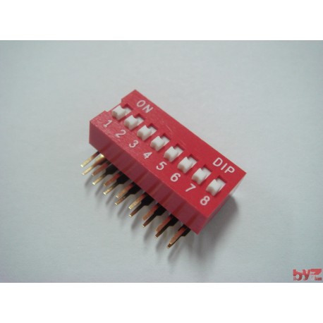 DA-08-V - 8 Lİ DİP SWİTCH (APEM DA-08) (90 DERECE)